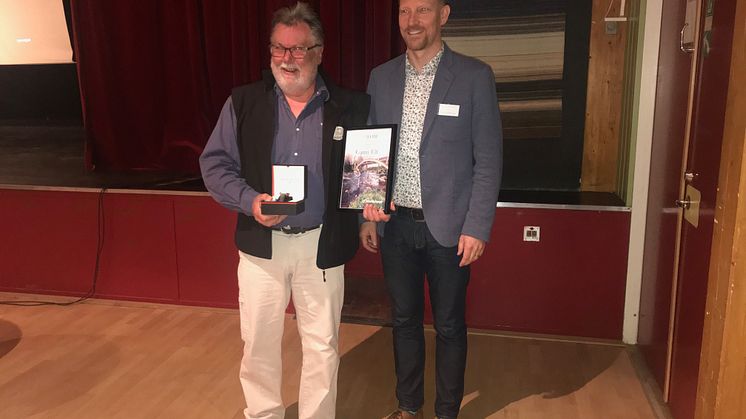 Conny Elf, utsedd till Inlandsbaneambassadör, och Peter Ekholm, vd Inlandsbanan, 