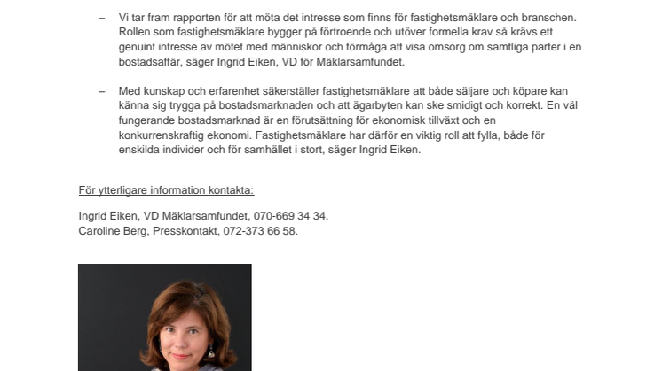 Fakta om fastighetsmäklare och bostadsmarknaden 2014