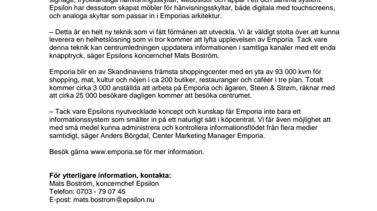 Ny teknik underlättar för Emporias besökare