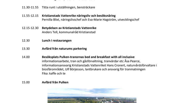 Program för besök från Biosfärområde Mön