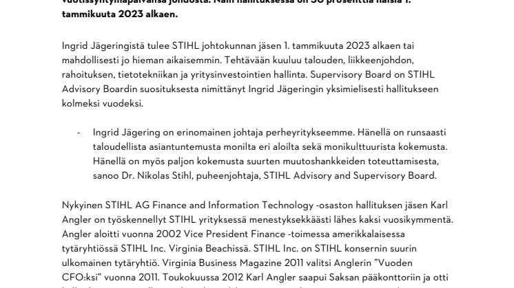 UUSI STIHL CFO INGRID JÄGERING – TASA-ARVOINEN HALLITUS VUODESTA 2023 ALKAEN .pdf