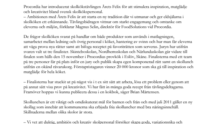 Finalister utsedda i Årets Felix