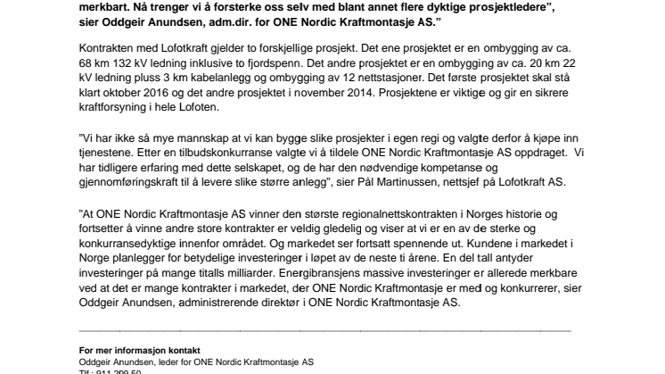 Historiskt stort kontrakt på regionnät i Norge
