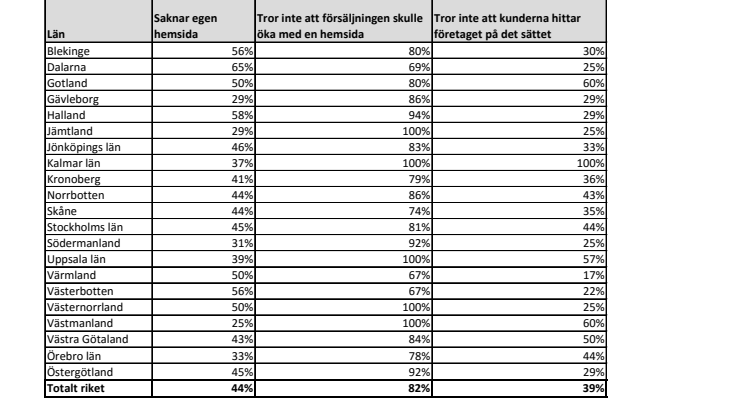 Så många småföretag saknar egen hemsida