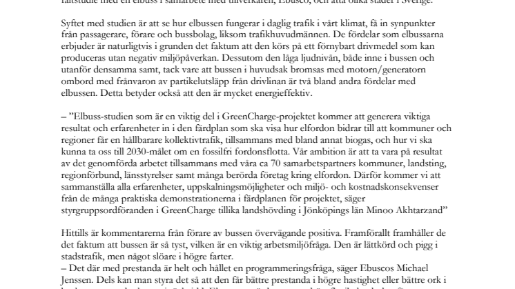 Nu kommer elbussen till Jönköping