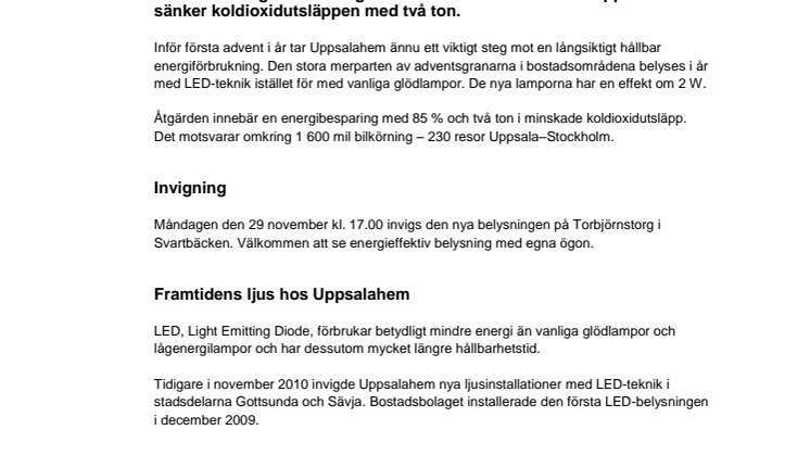 Energieffektiva granar i Uppsalahems bostadsområden