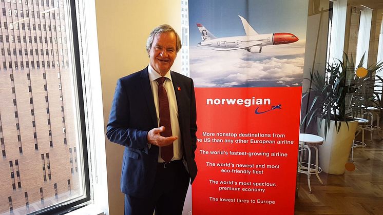 CEO Bjørn Kjos talks about Norwegian's new routes between the US and the Caribbean 