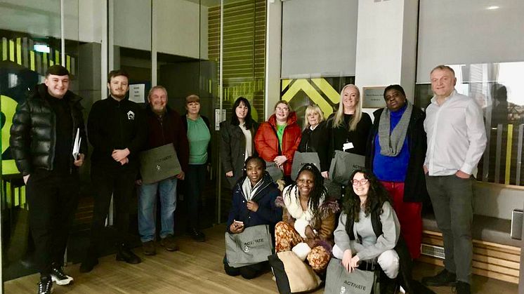 Participants from the last Activate Course session in Saracen House, Possilpark