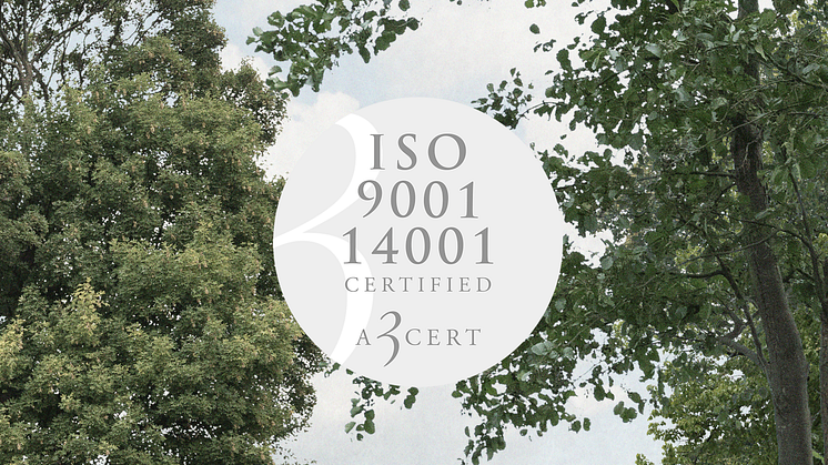 Strategisk Arkitektur ISO-certifiering möjliggör både ett mer effektivt arbetssätt och en trygghet för kunderna. Certifieringen erhölls nyligen efter en revision av bolagets kvalitets- och miljöledningssystem genomförd av konsultbolaget A3CERT.