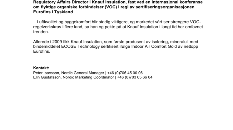 Strengere krav til byggeprodukter – Knauf Insulation i forkant