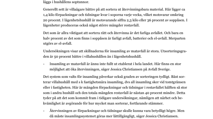 Nu vet vi vad som finns i svenskarnas soppåse