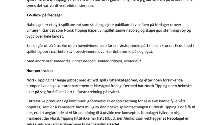 Nå kommer Nabolaget! 