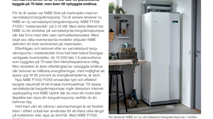 Ny varvtalsstyrd bergvärmepump stärker en ledande position