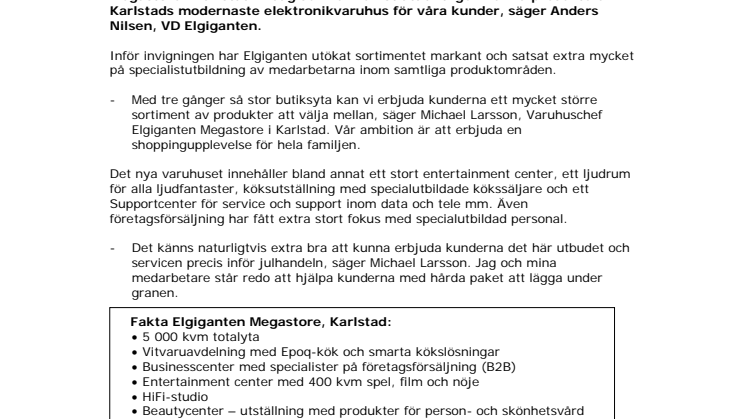 Elgiganten fortsätter satsa
