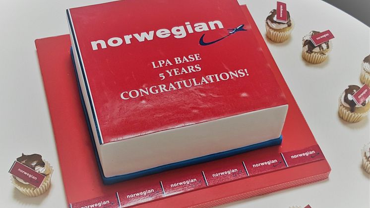 Norwegian celebra el quinto aniversario en su base de Gran Canaria y aumenta su capacidad en un 13% esta temporada de invierno