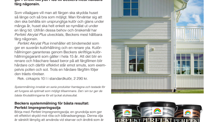 Nymålat hus längre med Beckers nya fasadfärg