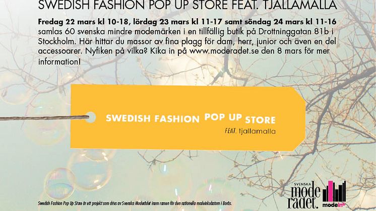 Swedish Fashion Pop Up Store Feat. Tjallamalla
