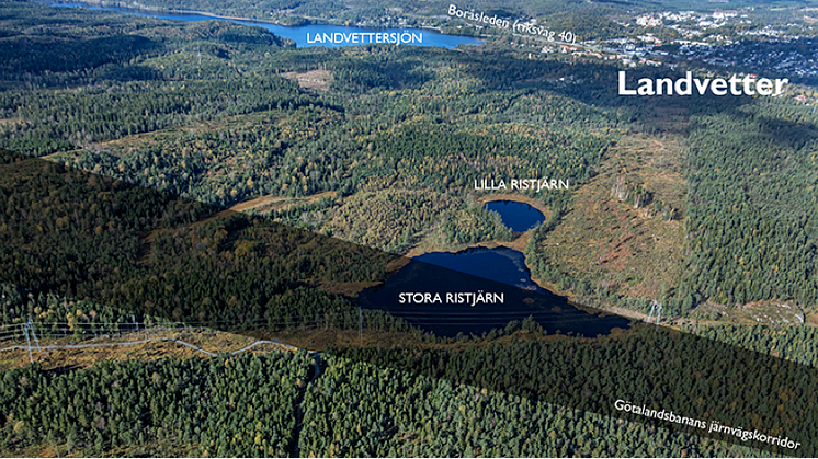 Flygfoto över del av Landvetter Södra. Källa: www.harryda.se
