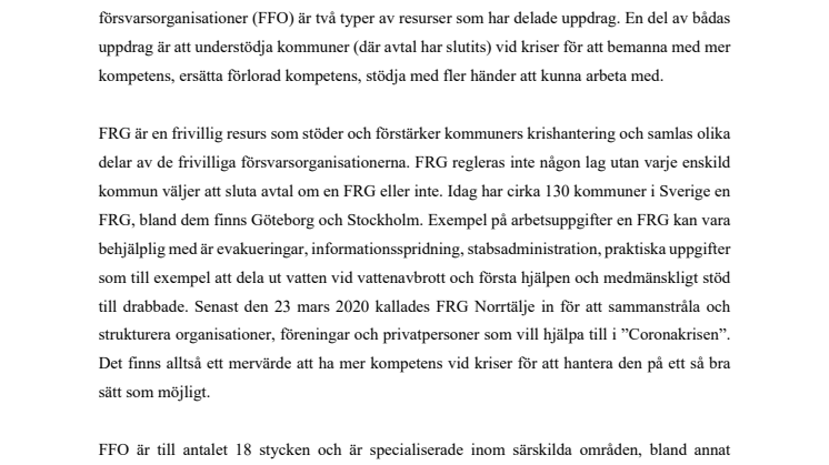Förstärk Malmös krisorganisation