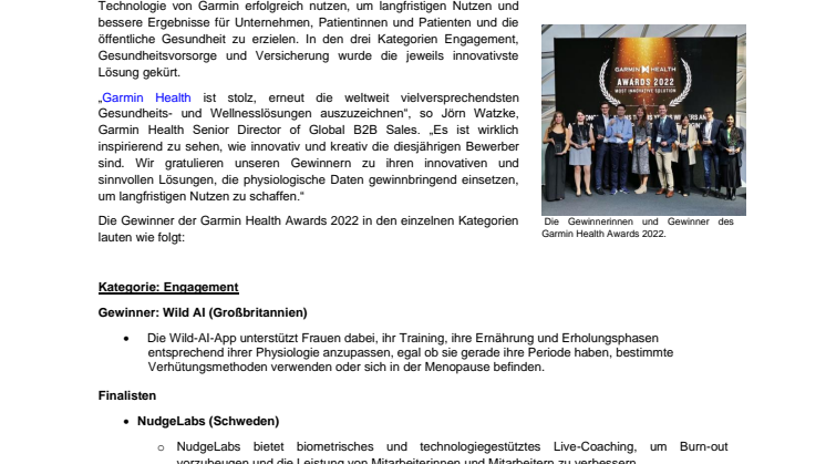 PM Garmin Health-Award 2022