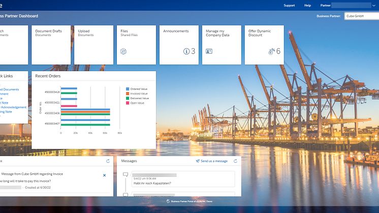 "xSuite Business Partner Portal Sphere". image: xSuite