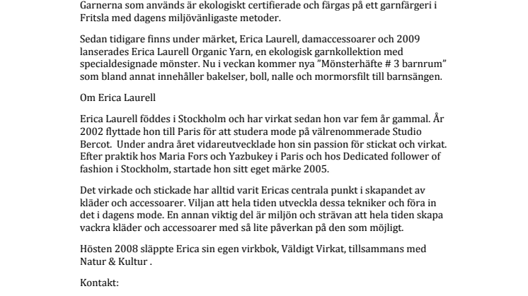 Premiär för Erica Laurell Kids