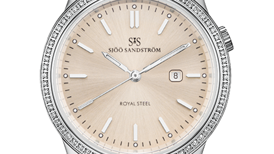 Royal Steel Classic 32mm, Champagne dial, Diamond bezel