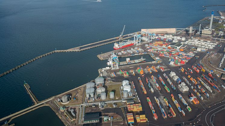 ​Helsingborgs Hamn ökade containervolymerna med 22 procent första halvåret 2017