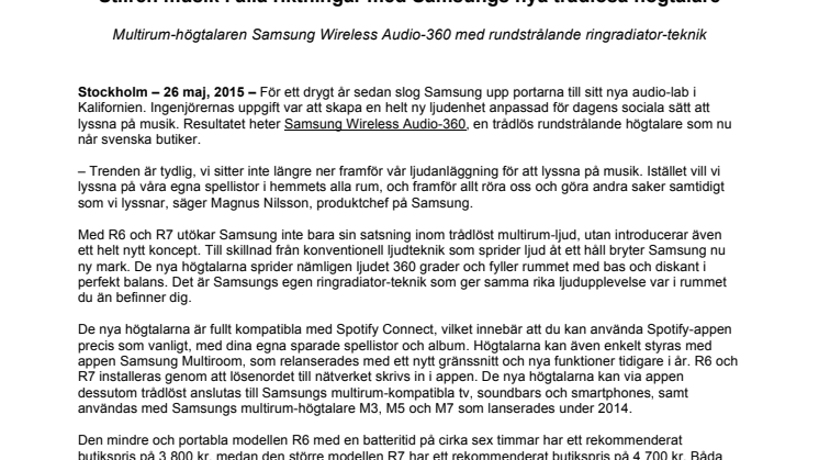 Stilren musik i alla riktningar med Samsungs nya trådlösa högtalare 