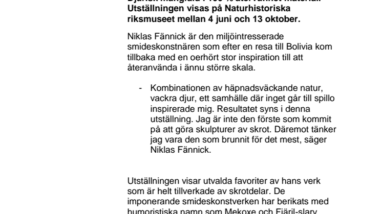 Skrota alla djur – ny utställning på Naturhistoriska riksmuseet