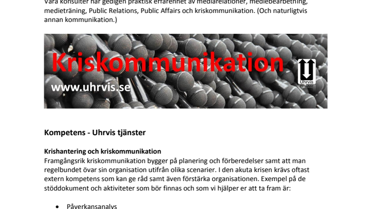 Kriskommunikation kan vi bäst - både i den akuta situationen och i det proaktiva arbetet