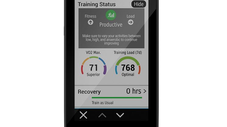 Edge 1030 Plus Trainingsstatus