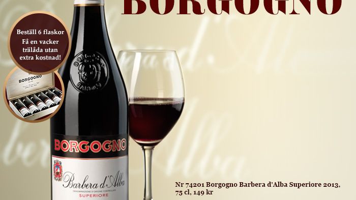 Läcker nyhet från Borgogno - seriös Barbera från prima Barololägen