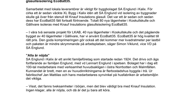 SA Englund fortsätter bygga med EcoBatt35