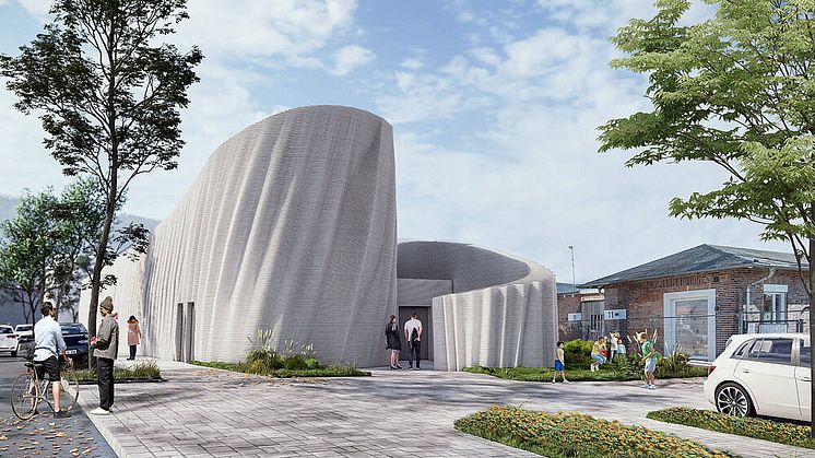 After the first printed house in Germany, Mense-Korte now also dedicate themselves to the largest printed building in Europe. Copyright: Mense-Korte ingenieure + architekten