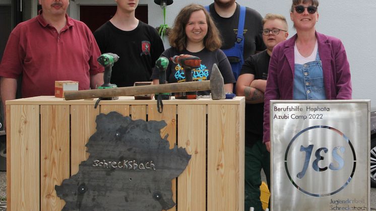 Holger Rosner, Robin Schleicher, Lisa Etzold, Philipp Martin, Pascal Dersch und Jugendreferentin Carmen Heipel