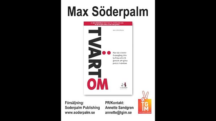 Bli lycklig? Höjd lön? Max Söderpalm tipsar om hur du väljer nya vägar!