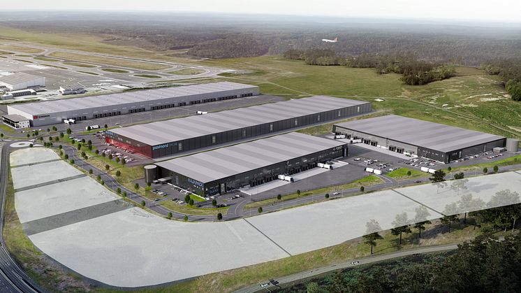 Logistikparkerna bidrar med mycket för att utveckla Landvetter som knutpunkt. Bild: Krook & Tjäder