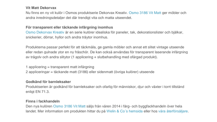 Ny Kreativ kulör från Osmo 