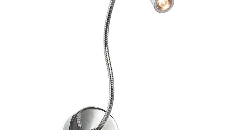 Fox Design presenterar Bruck LEDRA Spot Flex, en flexibel sänglampa med LED som man kan rikta hur man vill.