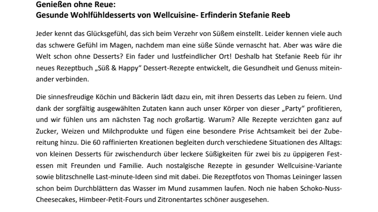 Pressemitteilung Süß & Happy