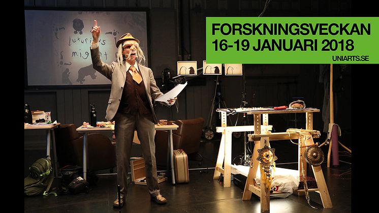 Ta del av konstnärlig forskning under forskningsveckan 16–19 januari 2018