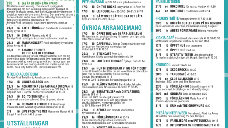 Det händer i Piteå 17/3-8/4 2012
