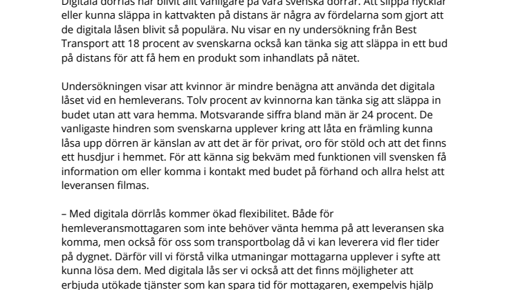 Så kan marknaden för digitala lås växa