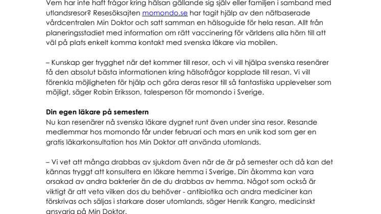 De viktigaste sjukvårdstipsen för hela utlandsresan