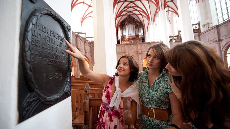 Thomaskirche i Leipzig. FOTO: Leipzig Tourismus und Marketing GmbH/Dirk Brzoska