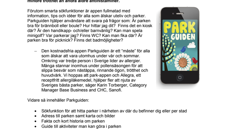 För dig som älskar uteliv: Nya gratisappen Parkguiden visar vägen till parken