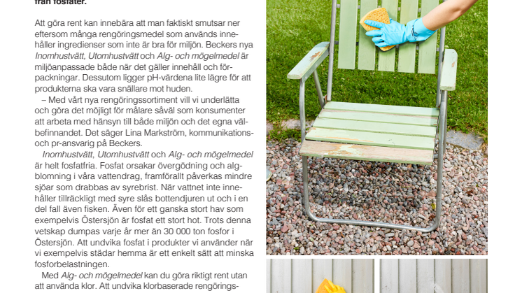 Vårstäda inne och ute med miljöanpassade produkter!