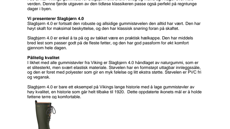 Viking Slagbjørn 4.0 - en oppdatering av en ikonisk gummistøvel