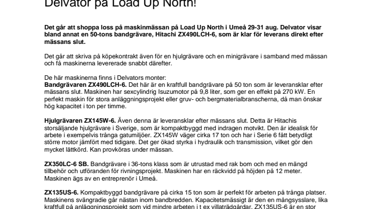 Shoppa en 50-tonnare hos Delvator på Load Up North!